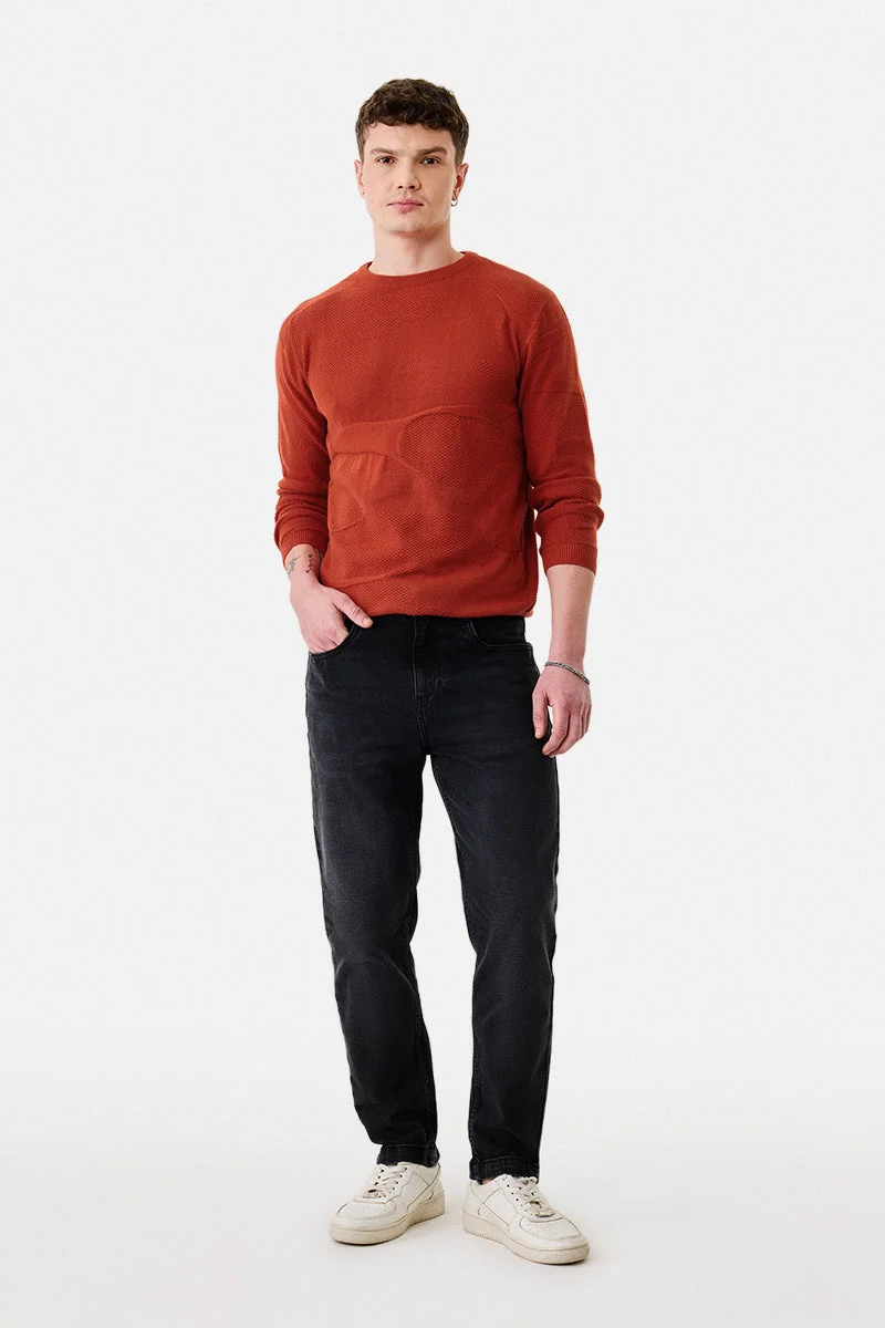 SNITCH Regular Fit Textured 100% Cotton Sweater